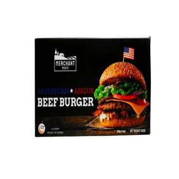 Merchant Meat Frozen American Angus Beef Burger 240G